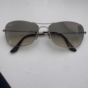 Ray-Ban RB 3388 Silver Frame Sunglasses with Gray-Green Lenses